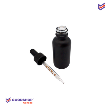 Black bottles with dropper